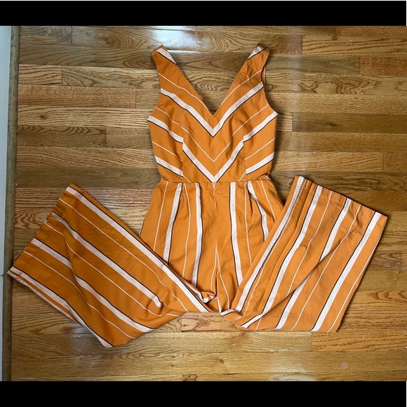 Orange & White Striped Blake Jumpsuit - Picture 8 of 8